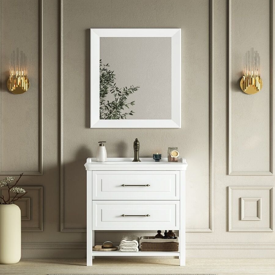 FYM Garden 65 cm Beyaz Banyo Dolabı