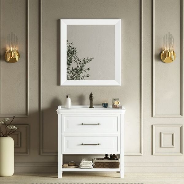 FYM Garden 65 cm Beyaz Banyo Dolabı