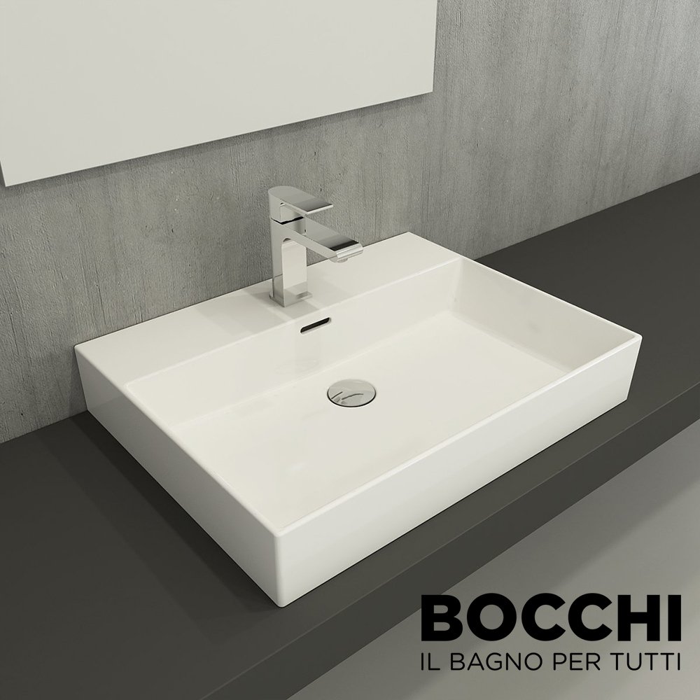 BOCCHİ Milano Lavabo 60 cm Parlak Beyaz