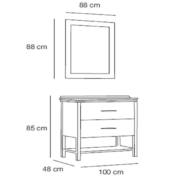 FYM Garden 100 cm Antrasit Banyo Dolabı