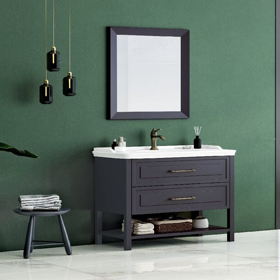 FYM Garden 100 cm Antrasit Banyo Dolabı