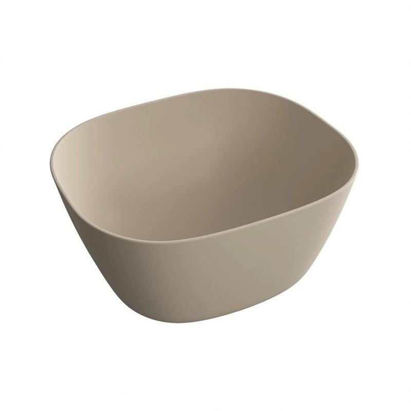 VitrA Plural 45 cm Mat Kil Beji Kare Yüksek Çanak Lavabo