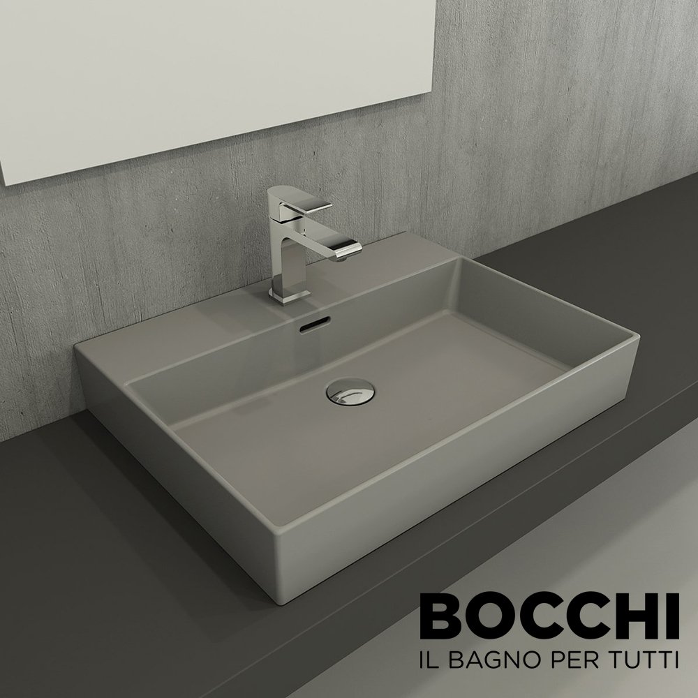 BOCCHİ Milano Lavabo 60 cm Mat Gri