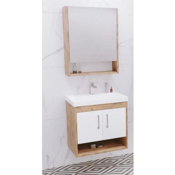 Aquanil  Samba 60 cm  Beyaz Banyo Dolabı