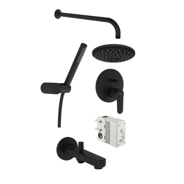 Vitra Root Round Ankastre Banyo Seti Mat Siyah