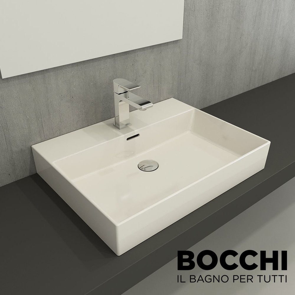 BOCCHİ Milano Lavabo 60 cm Parlak Bisküvi
