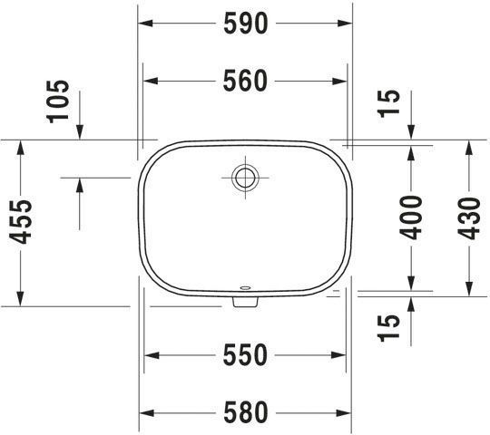 Duravit D-Code Tezgahaltı Lavabo 56 cm