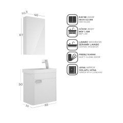 Belinza Smart 55 cm Banyo Dolabı