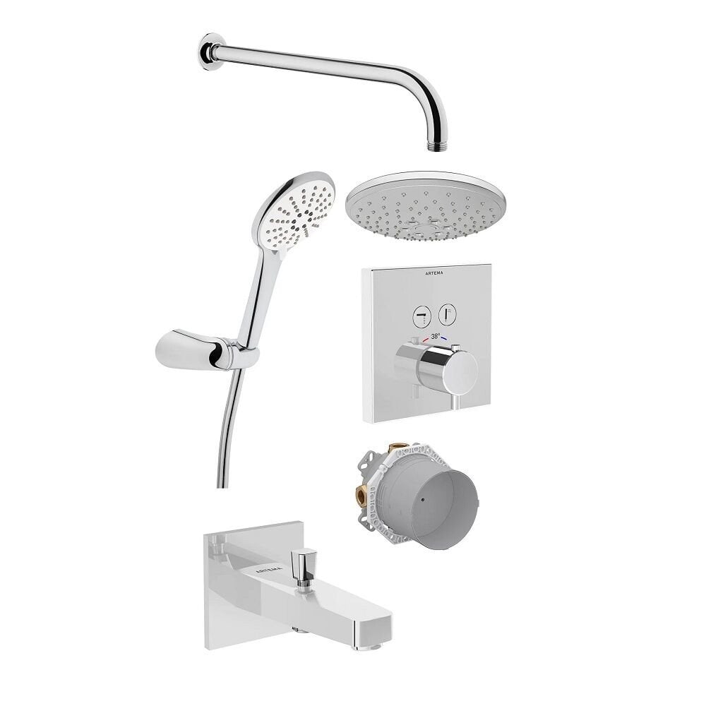 Vitra AquaHeat AquaControl Square Ankastre Termostatik Banyo Seti