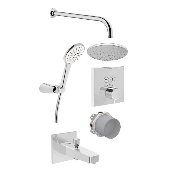 Vitra AquaHeat AquaControl Square Ankastre Termostatik Banyo Seti