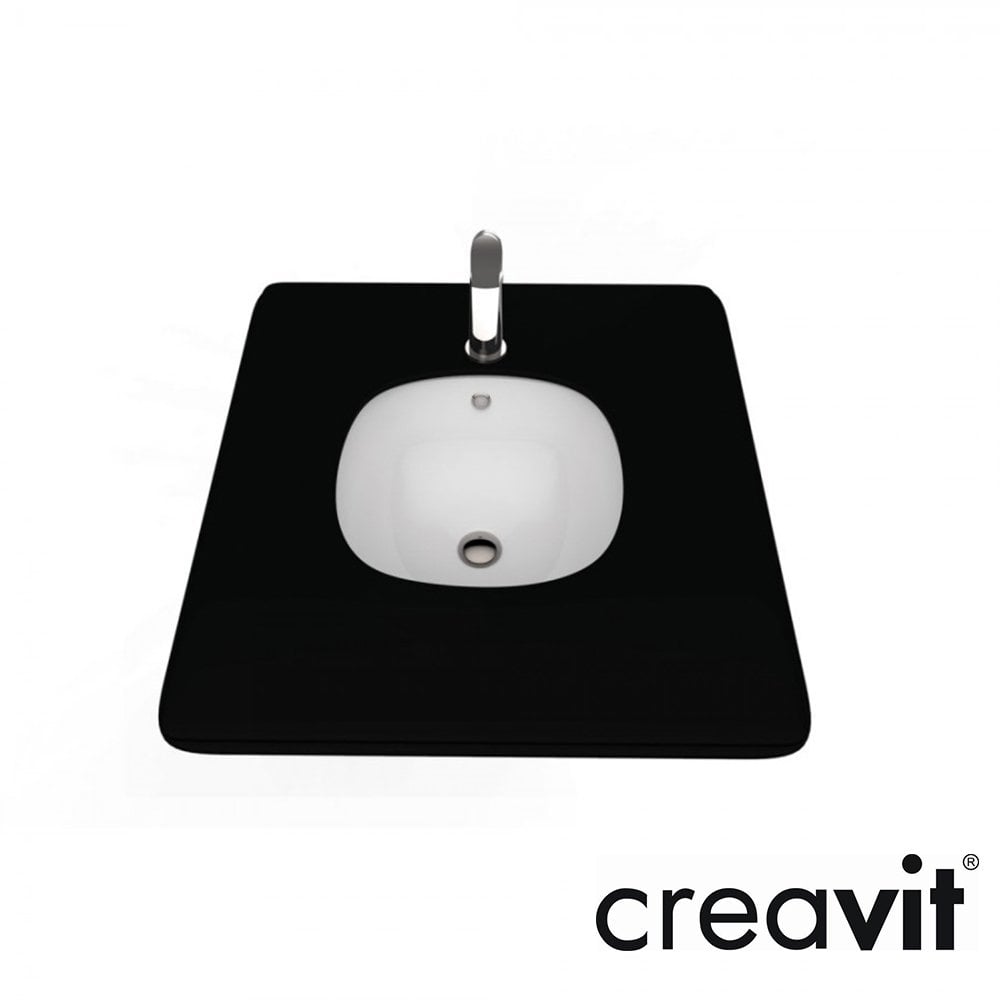 CREAVİT 38x38 Solo Tezgah altı Lavabo Parlak Beyaz