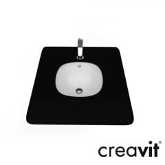 CREAVİT 38x38 Solo Tezgah altı Lavabo Parlak Beyaz