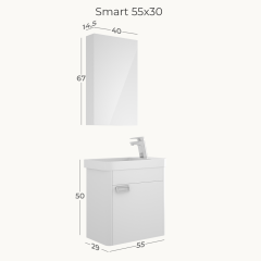 Belinza Smart 55 cm Banyo Dolabı
