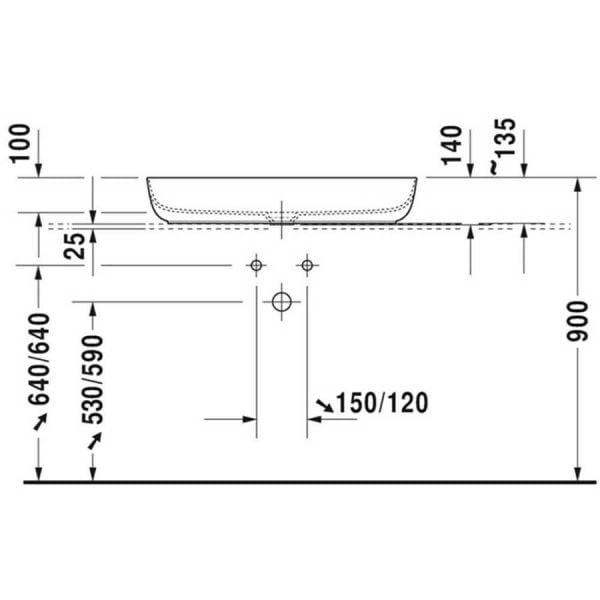 Duravit Luv DuraCream Lavabo 80 cm