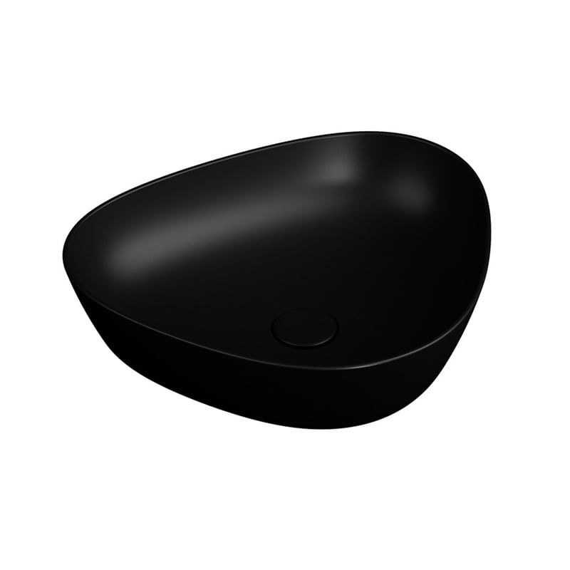 VitrA Plural 47 cm Mat Siyah Alçak Üçgen Çanak Lavabo