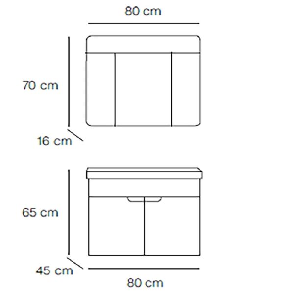 FYM Derya 80 cm Beyaz Banyo Dolabı