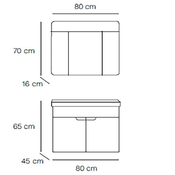FYM Derya 80 cm Beyaz Banyo Dolabı