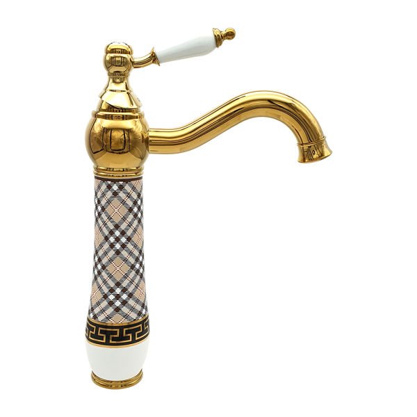 Ekose Altın Çanak Lavabo Bataryası