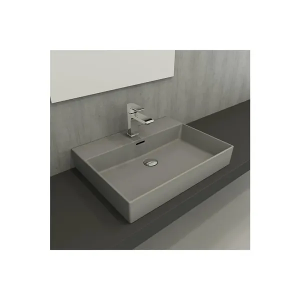 Classis Mat Gri 60 cm Tezgah Üstü Lavabo