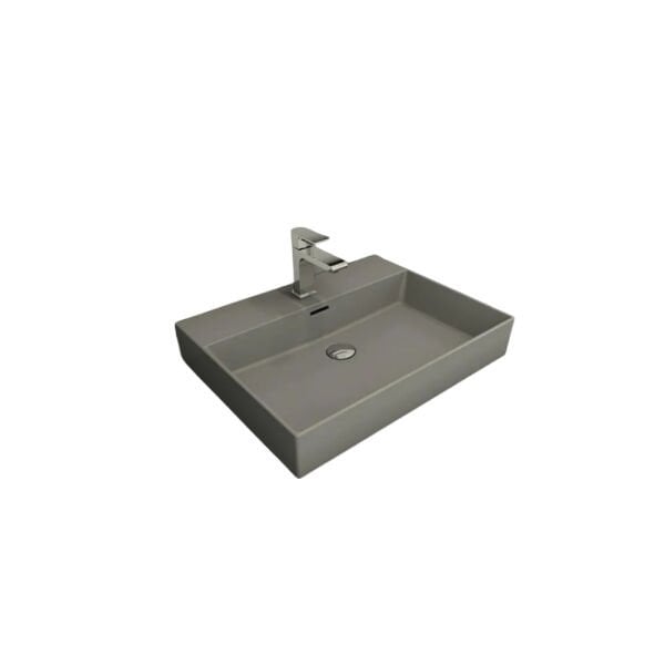 Classis Mat Gri 60 cm Tezgah Üstü Lavabo