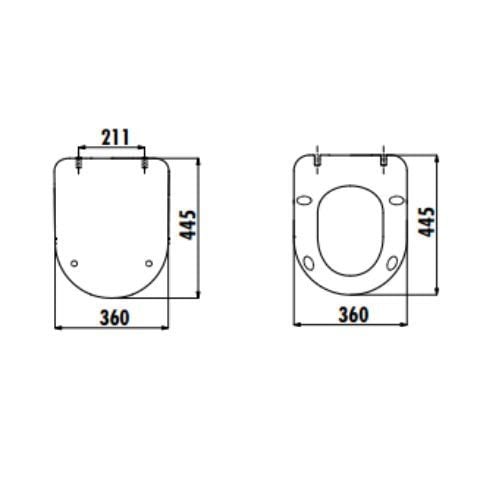 Creavit Duck Yavaş Kapanan Klozet Kapağı,Nil Yeşili