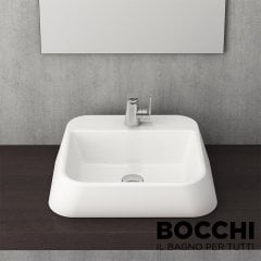 BOCCHI Firenze Çanak Lavabo 42 cm Parlak Beyaz