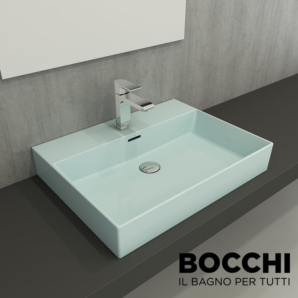 BOCCHİ Milano Lavabo 60 cm Mat Buz Mavisi