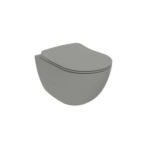 Creavit Free Rim-Off Kanalsız Asma Klozet, Gri