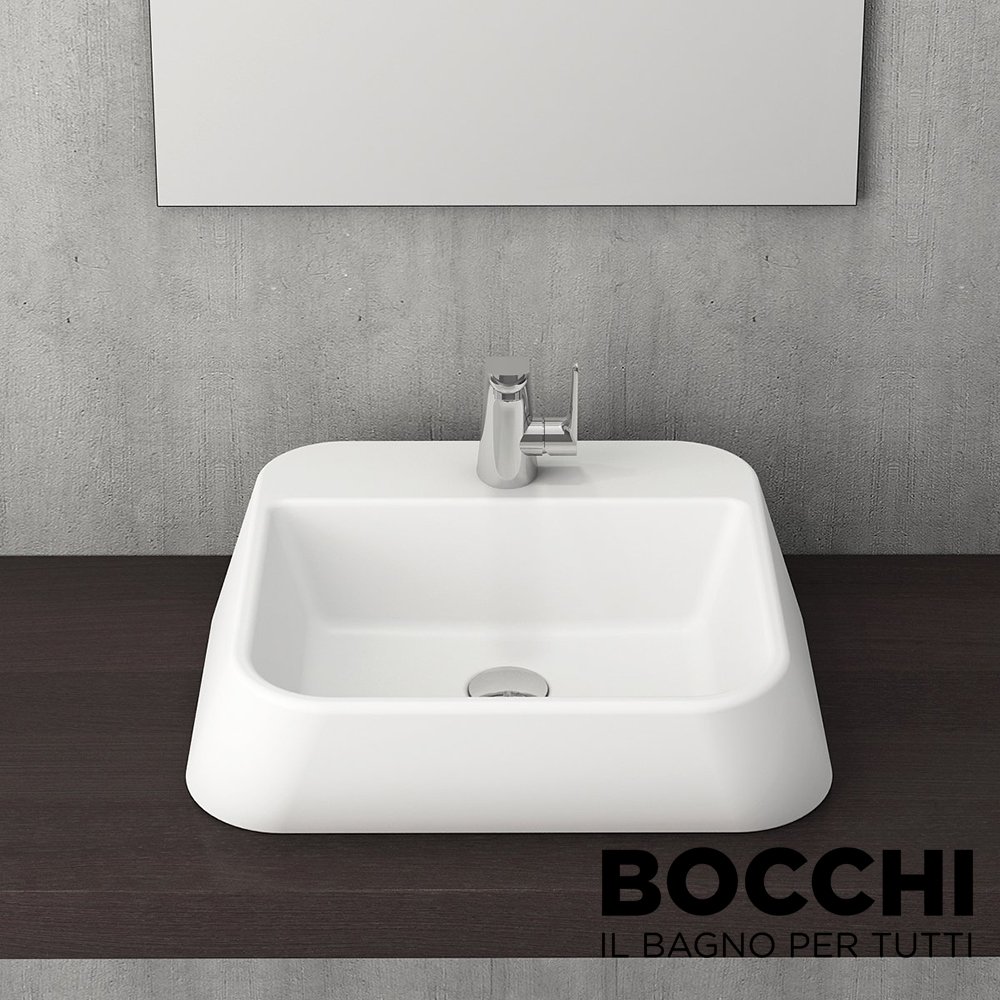 BOCCHI Firenze Çanak Lavabo 42 cm Mat Beyaz
