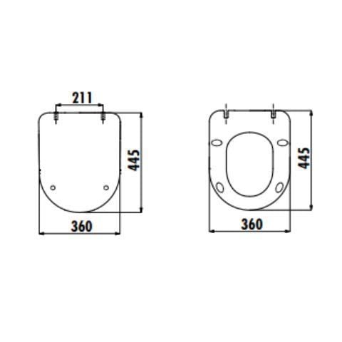 Creavit Duck Yavaş Kapanan Klozet Kapağı,Gri