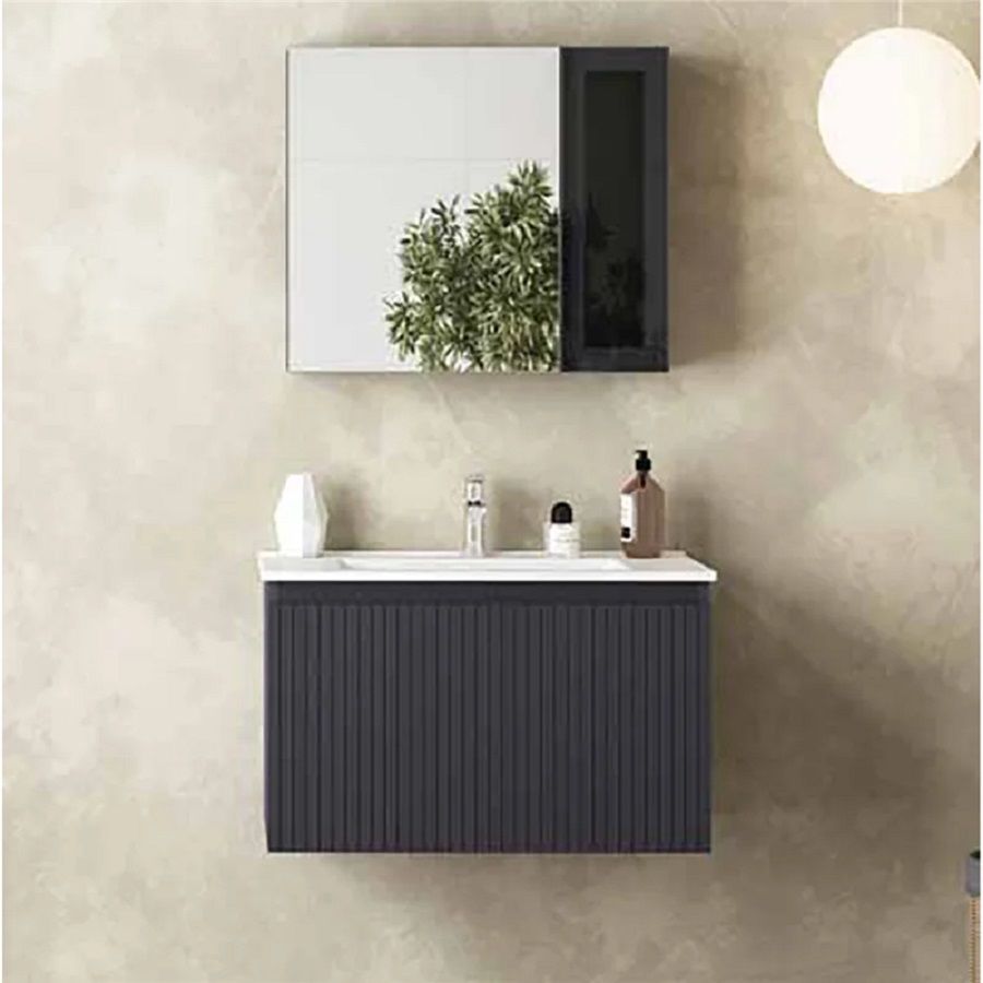 FYM Layra 80 cm Antrasit Banyo Dolabı
