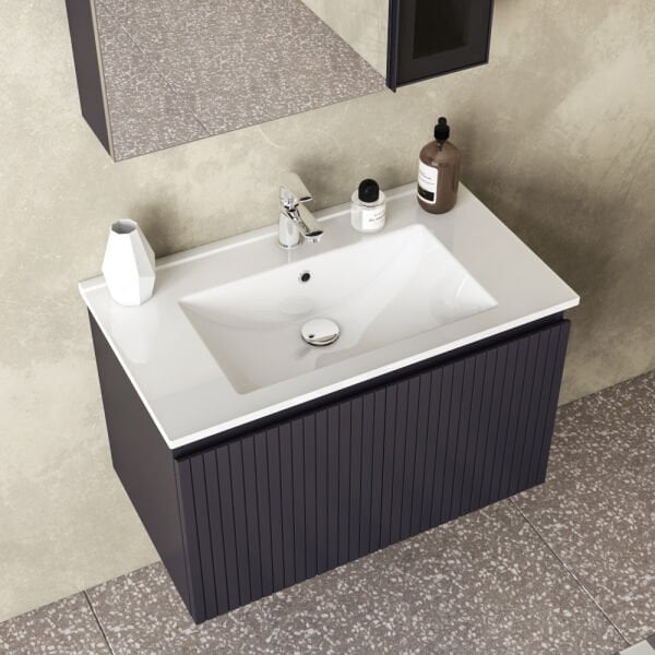 FYM Layra 80 cm Antrasit Banyo Dolabı