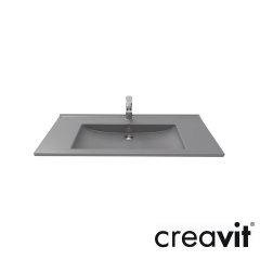 CREAVİT Su 45x100 cm Lavabo - Antrasit Mat