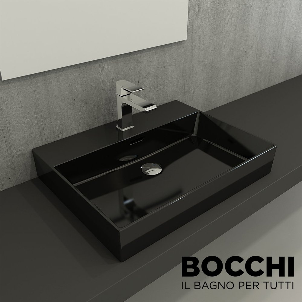 BOCCHİ Milano Lavabo 60 cm Parlak Siyah