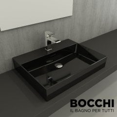 BOCCHİ Milano Lavabo 60 cm Parlak Siyah