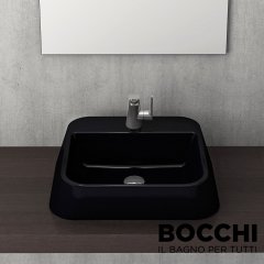 BOCCHI Firenze Çanak Lavabo 42 cm Parlak Siyah