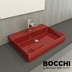 BOCCHİ Milano Lavabo 60 cm Parlak Kırmızı