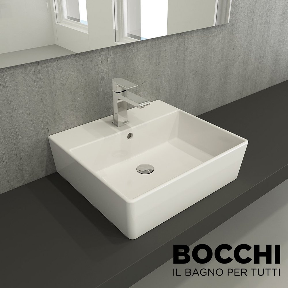 BOCCHİ Milano Lavabo 50 cm Parlak Beyaz