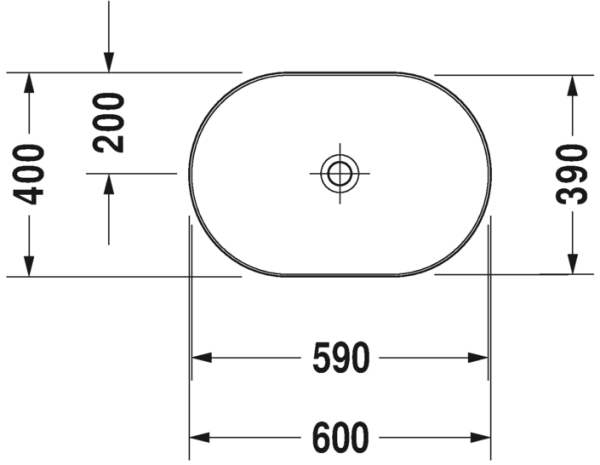 Duravit Luv DuraCream Çanak Lavabo 60 cm Beyaz- Satin Mat Gri