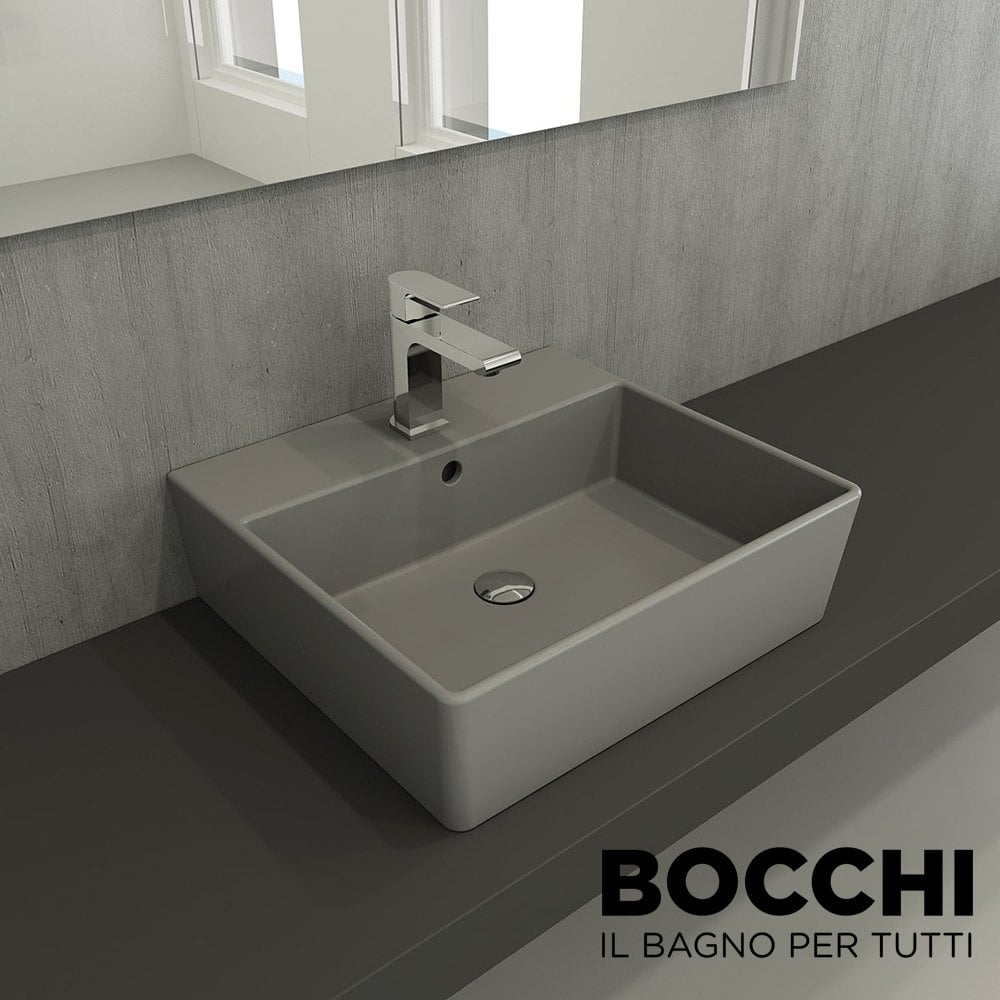 BOCCHİ Milano Lavabo 50 cm Mat Gri