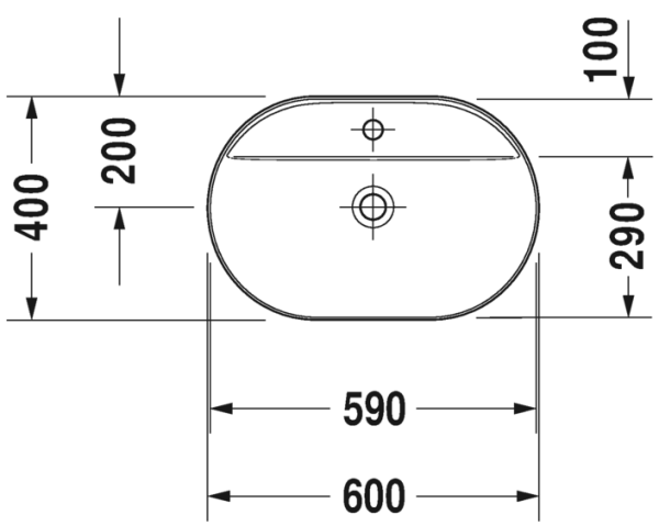 Duravit Luv DuraCream Çanak Lavabo 60 cm Beyaz- Satin Mat Kum Beji