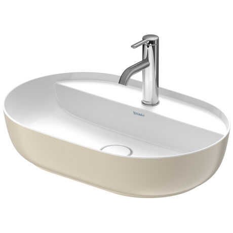 Duravit Luv DuraCream Çanak Lavabo 60 cm Beyaz- Satin Mat Kum Beji