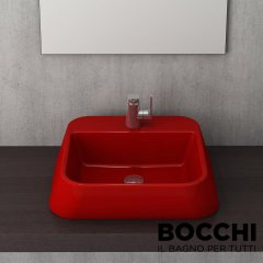 BOCCHI Firenze Çanak Lavabo 42 cm Parlak Kırmızı