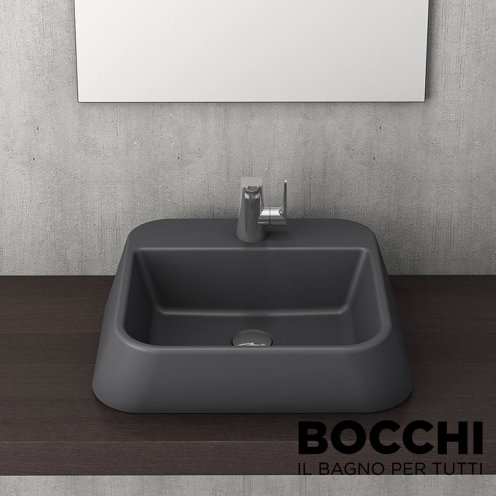 BOCCHI Firenze Çanak Lavabo 42 cm Mat Antrasit