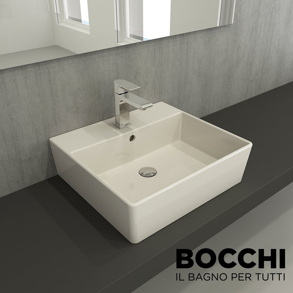BOCCHİ Milano Lavabo 50 cm Parlak Bisküvi