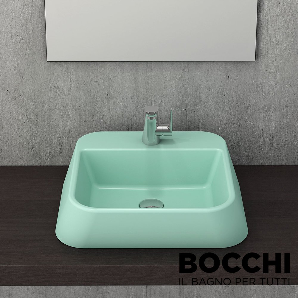 BOCCHI Firenze Çanak Lavabo 42 cm Mat Mint Yeşili