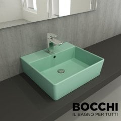 BOCCHİ Milano Lavabo 50 cm Mat Mint Yeşil
