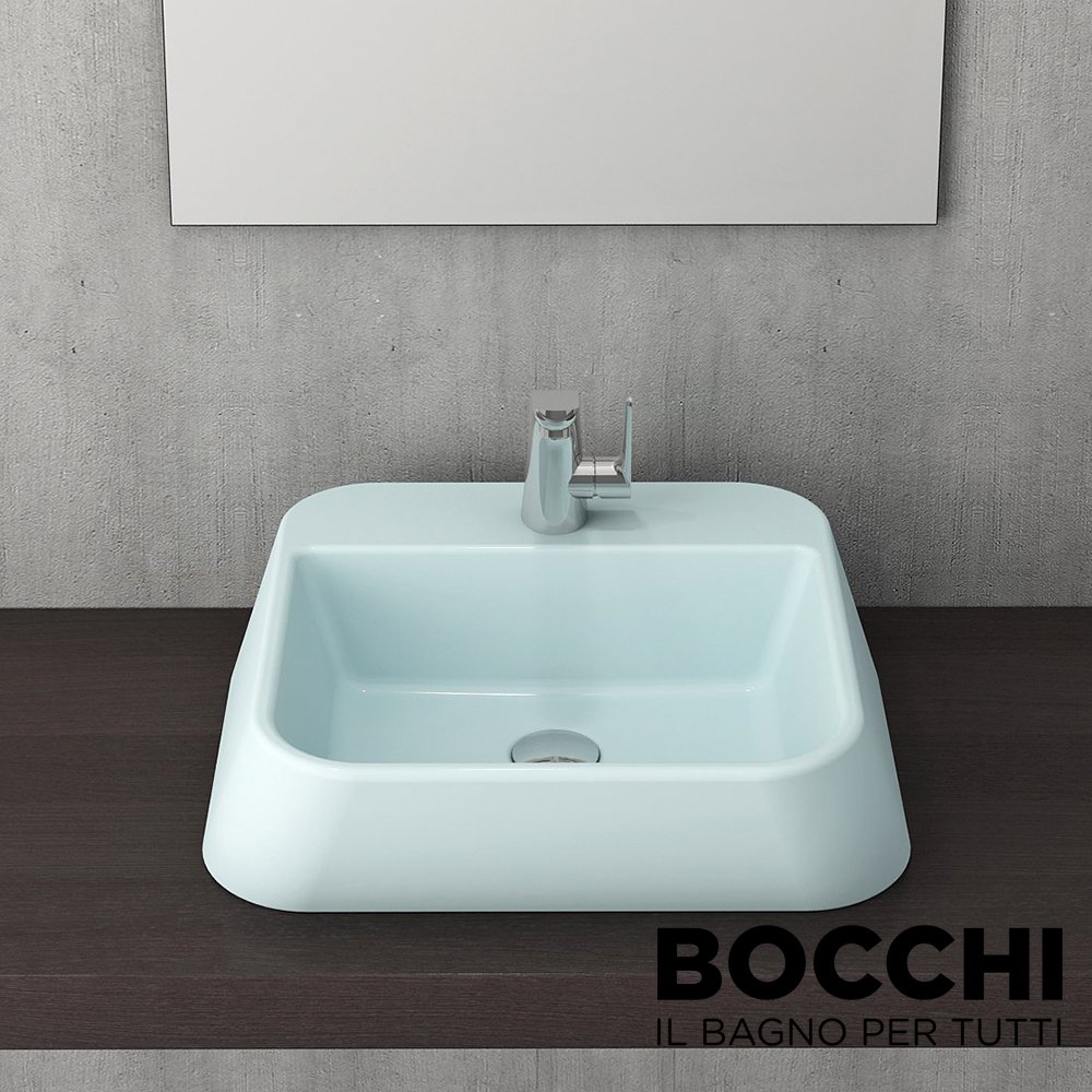 BOCCHI Firenze Çanak Lavabo 42 cm Mat Buz Mavisi