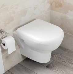 Vitra Zentrum Rim-ex Asma Klozet, Kısa (Yavaş Kapanır Klozet Kapağı Dahil)