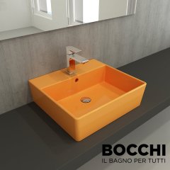 BOCCHİ Milano Lavabo 50 cm Parlak Mandalina Sarısı
